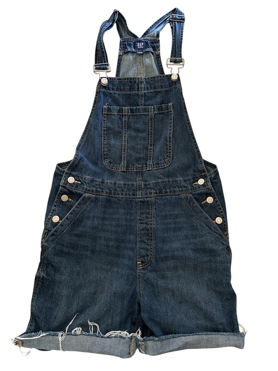 GAP Pants - GAP Denim Short Overalls women’s size medium lots of pockets raw edges